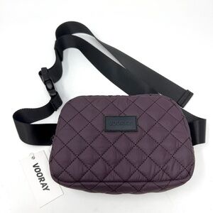 Vooray Quilted Crossbody Belt Bag in Plum Purple